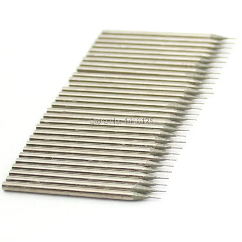 30Pcs 0.4mm diamond coated hole saw drill Solid bits for Jewelry Gems Glass Tile