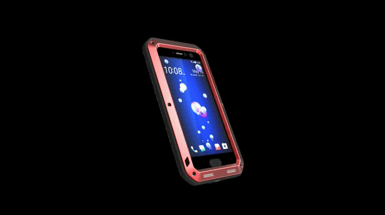 Love Mei чехол для htc U11 роскошный 3D брендовый металлический алюминий+ Мягкий силиконовый чехол Полный Защитный чехол для телефона
