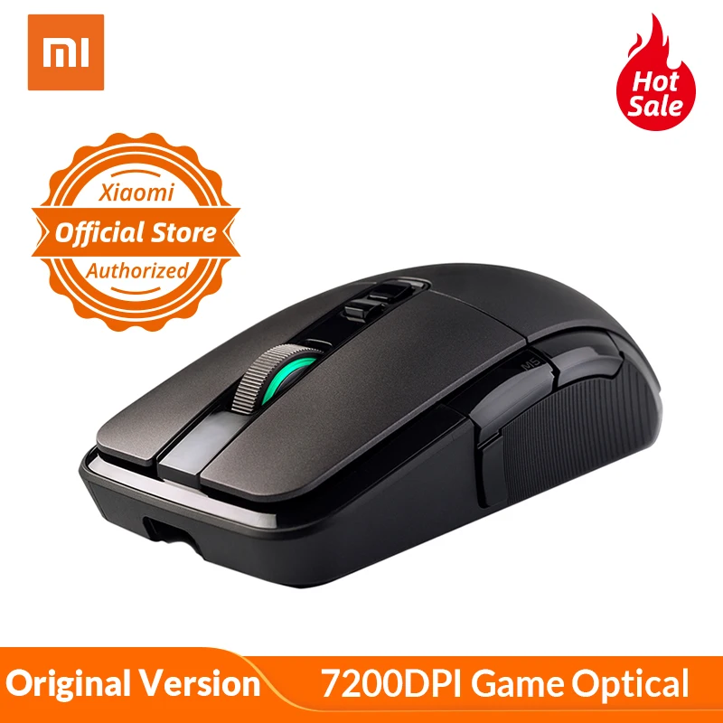 Xiaomi Проводная игровая мышь беспроводная оригинальная 7200 dpi оптическая сенсорная
