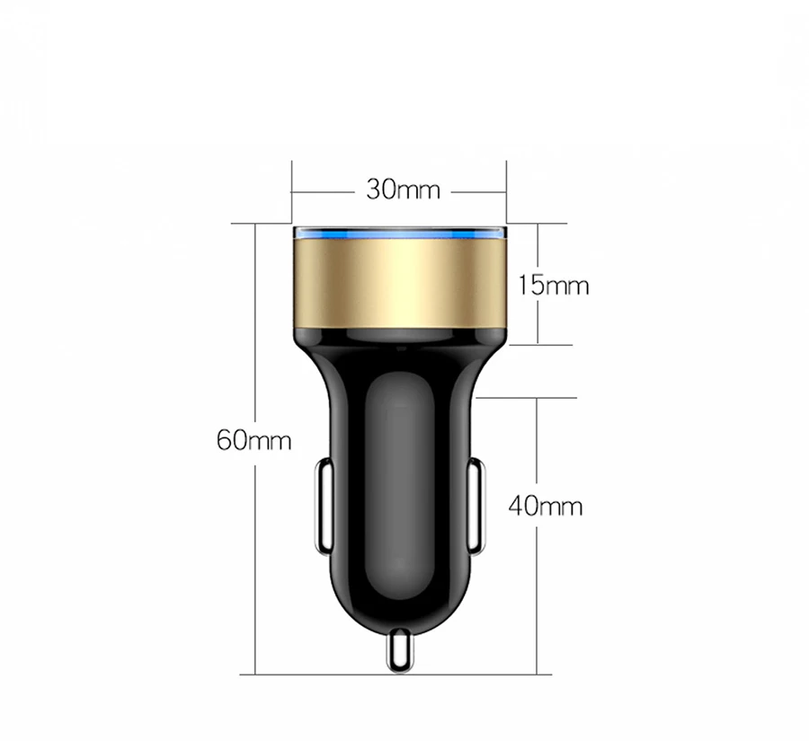 ZEKI 5 V 3.1A двойной зарядное устройство USB с цифровым дисплеем зарядное устройство для мобильного телефона s в автомобиле для iPhone huawei samsung Xiaomi htc