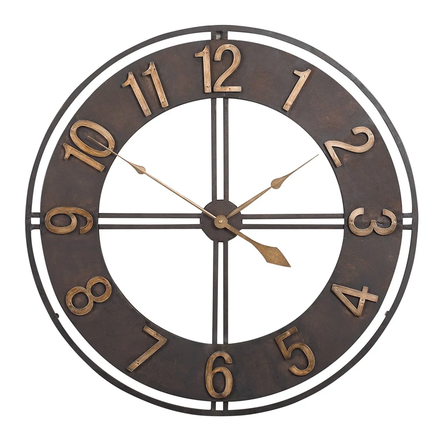 

European Creative Wall Clock Modern Home Simple Fashion Living Room Silent Wrought Iron Retro Clock Decoration Quartz Clock Heat
