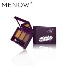 MENOW 3 цвета бровей Косметическая пудра Палетка водостойкая пот бровей порошок Стойкая подводка для глаз макияж maquiagem sobrancelha