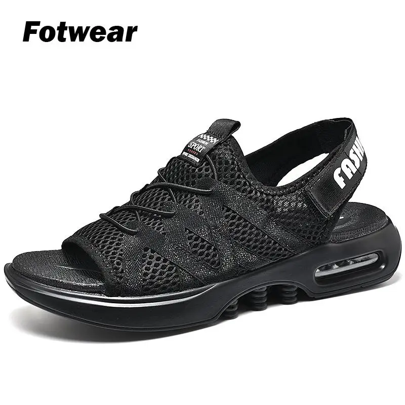 

Fotwear Men sandals Men casual shoes Mesh Lace up Sandals Air Outsole to absorb shock Tough nylon webbing Outdoor sandals