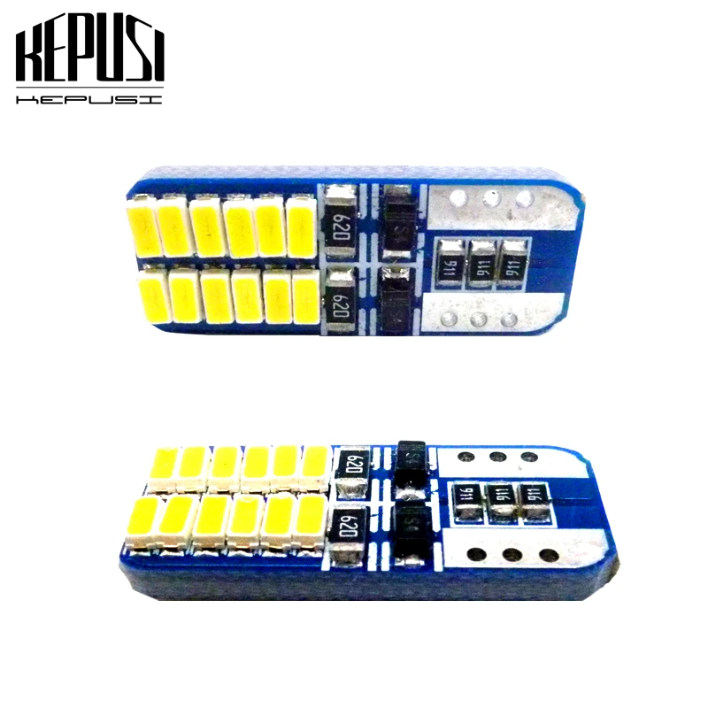 

2x CANBUS No Error White Ice Blue T10 W5W Led 3014 Chip Light Bulb For Car Parking Position License Interior Dome Lights 12V