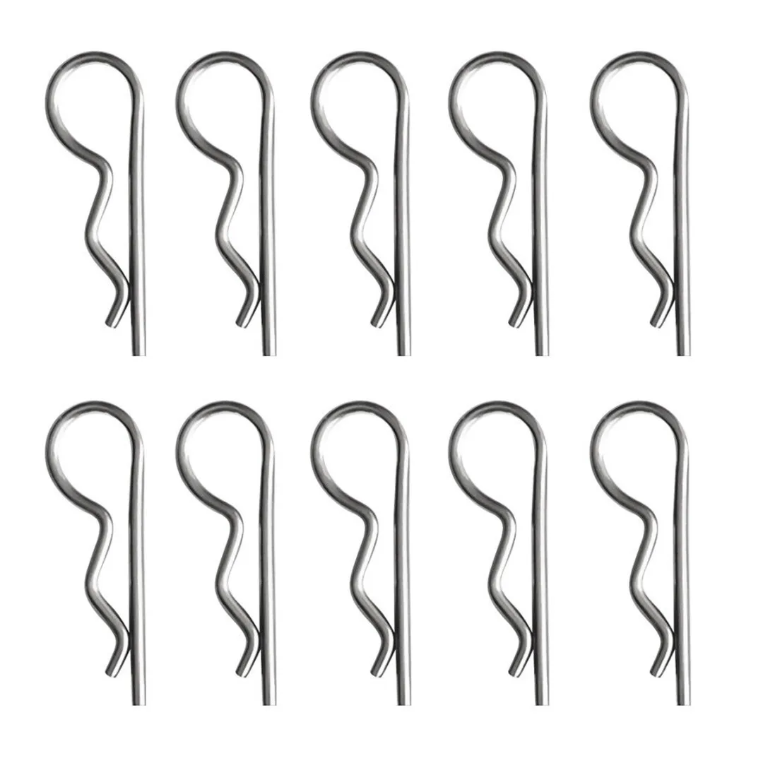 10pcs Spring Splitters Set Stainless Steel Opened Clip Wave Axle Split Spring Pin Securing R Clamps Mayitr