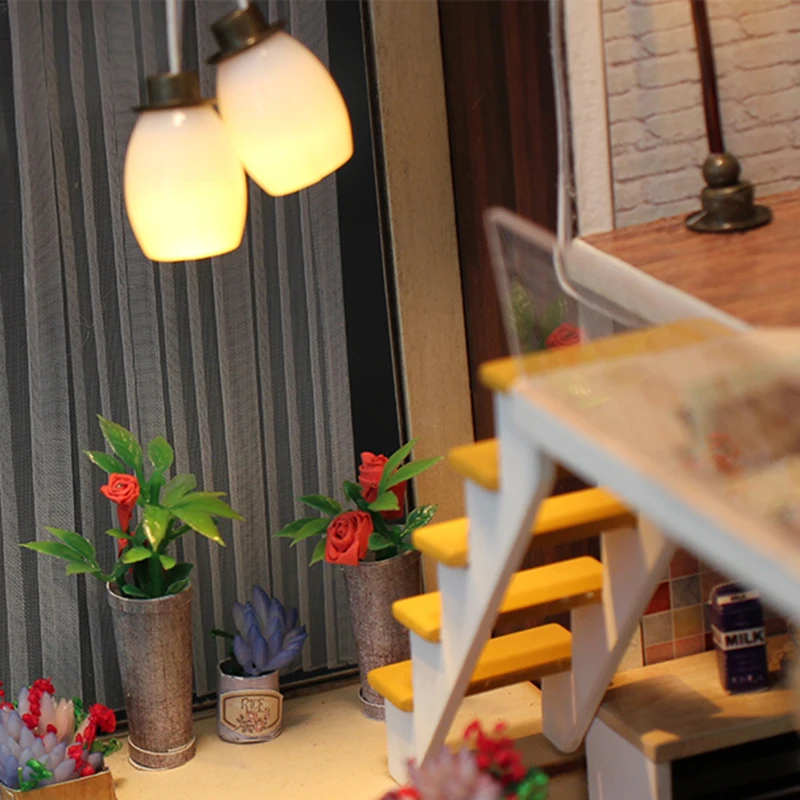 DIY بيت دمية خشبية مع اثاث مصغرة مجموعة دمية اللعب ل خشب أطفال منزل ديكور المنزل الحرف عيد الحب هدية DIY بيت دمية خشبية مع اثاث مصغرة مجموعة دمية اللعب ل خشب أطفال منزل ديكور المنزل الحرف عيد الحب هدية