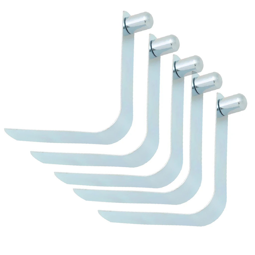 5pcs 9mm Stainless Steel Kayak Paddle Spring Clips Tent Pole Clips Snap Button Clip Pin Silver