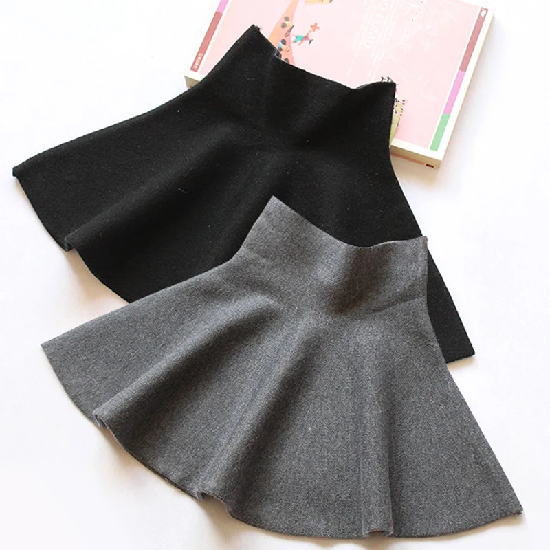 

Winter Girls Skirts Tutu Knitted Skirts for Girls 2019 Children's Cotton Wool Smooth Skirt Girl Tutu Pettiskirts Dance Skirts