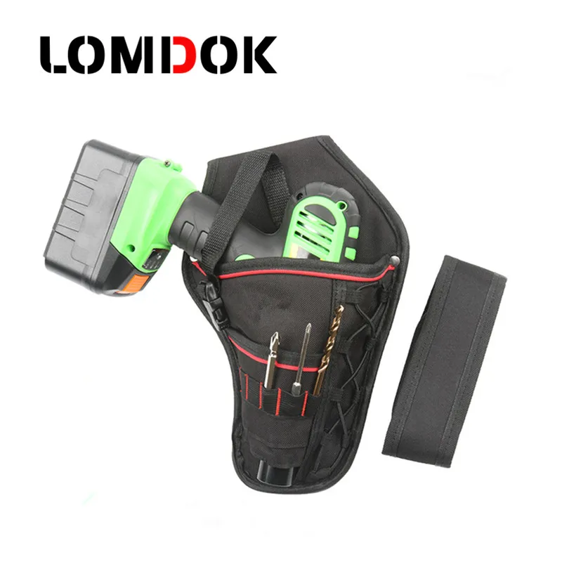 

LOMDOK electric drill Pocket Hammer impact drill suitcase Cordless screwdriver power tool nylon bag Electric wrench belt bag