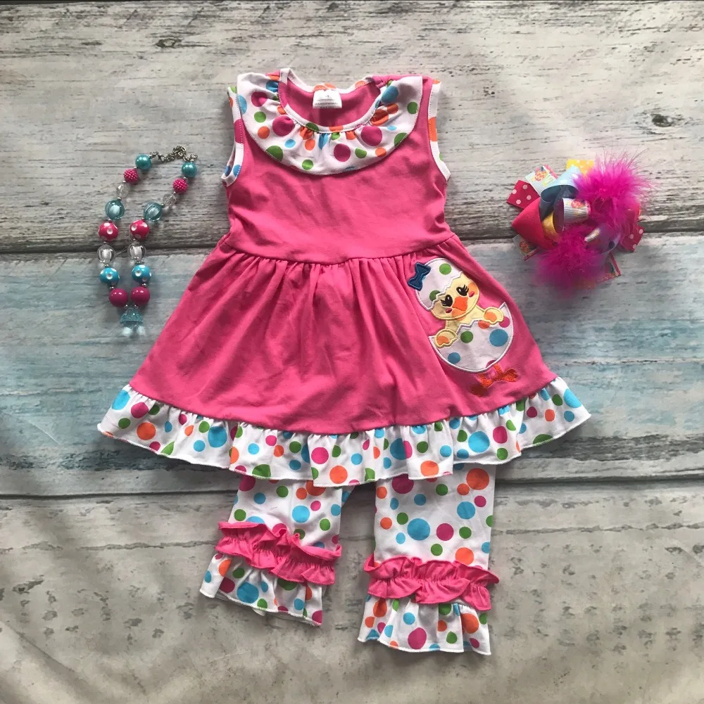 baby girls Easter chick design clothing girls kids boutique party ...