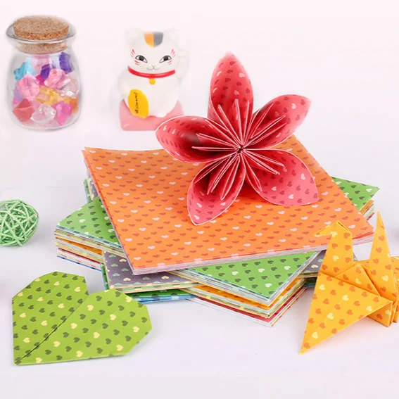 

Deli colored origami paper kids handmade folding paper 30/100 pcs colorful kawaii origami paper DIY origami children stationery