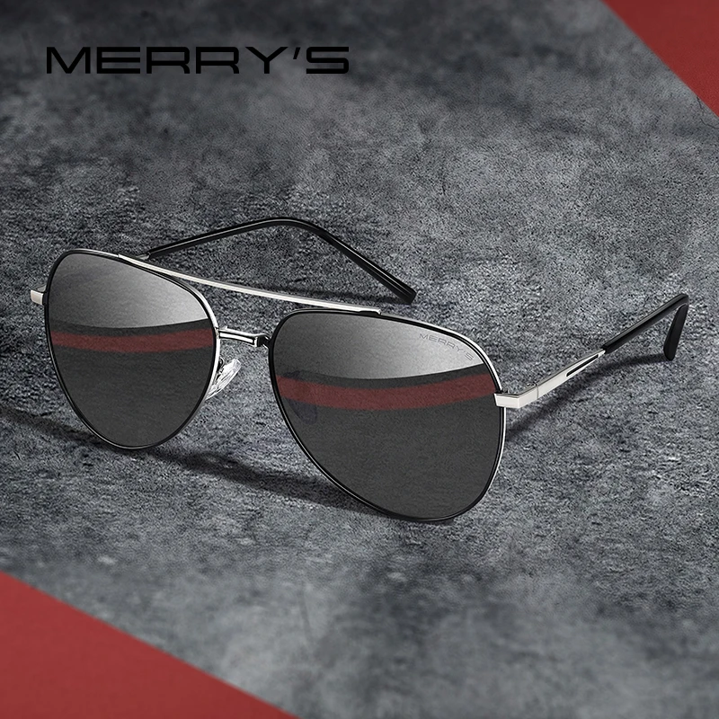 

MERRYS DESIGN Men Classic Pilot Sunglasses Aviation Frame HD Polarized Fashion Sun glasses For Driving UV400 Protection S8218