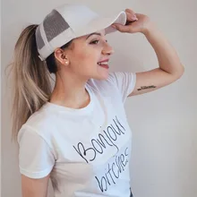 Летние бейсболки женские в стиле конского хвоста