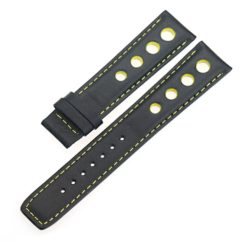 Мужской ремешок ISUNZUN для часов Tissot 1853 T044 PRS516 T91 T021 20 мм специальный черный кожаный