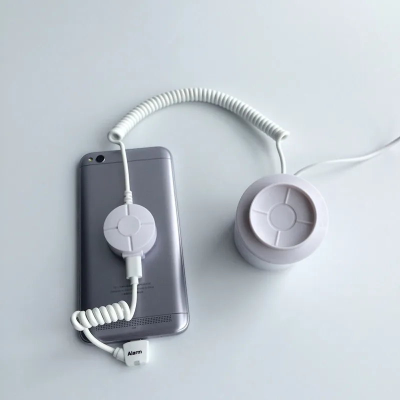 

smartphone store secure display holder with charging white color abs shipping by dhl air express