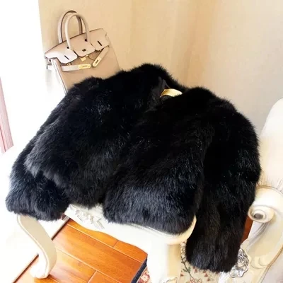 

New Style High-end Fashion Women Faux Fur Coat 17S47