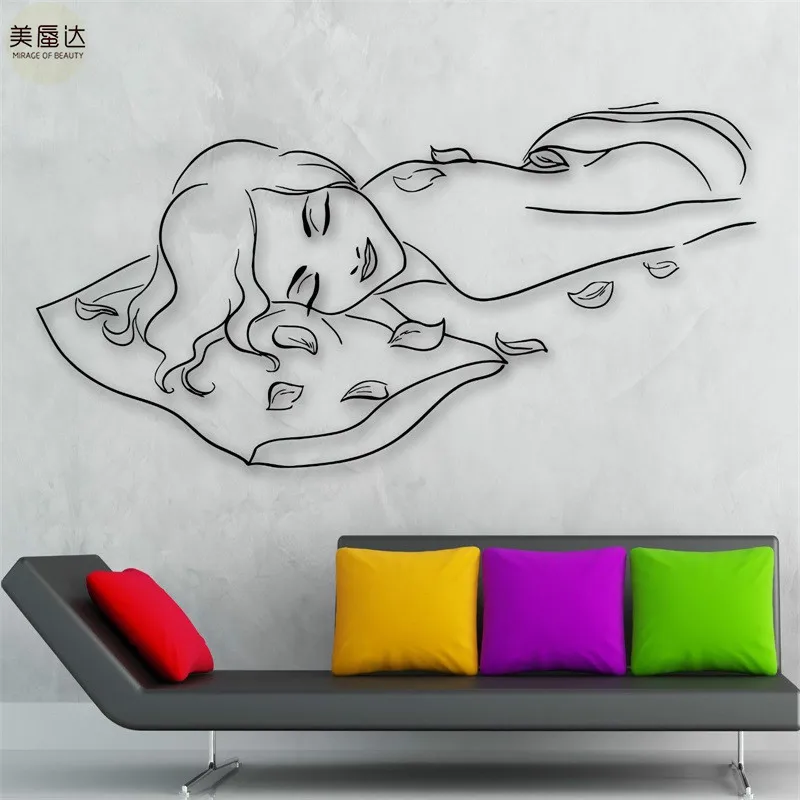 Wall Sticker Vinyl Decal Hot Sexy Girl Nude Massage Spa Relax Health