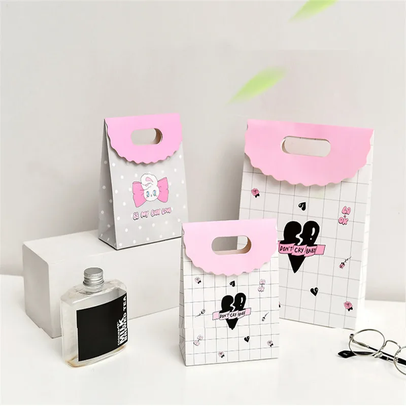 

5pcs Cute Elephant Beauty Printing Flip The Packaging Hand Bags Cardboard Popular Design Wedding Gift Protection Dust-proof Bags