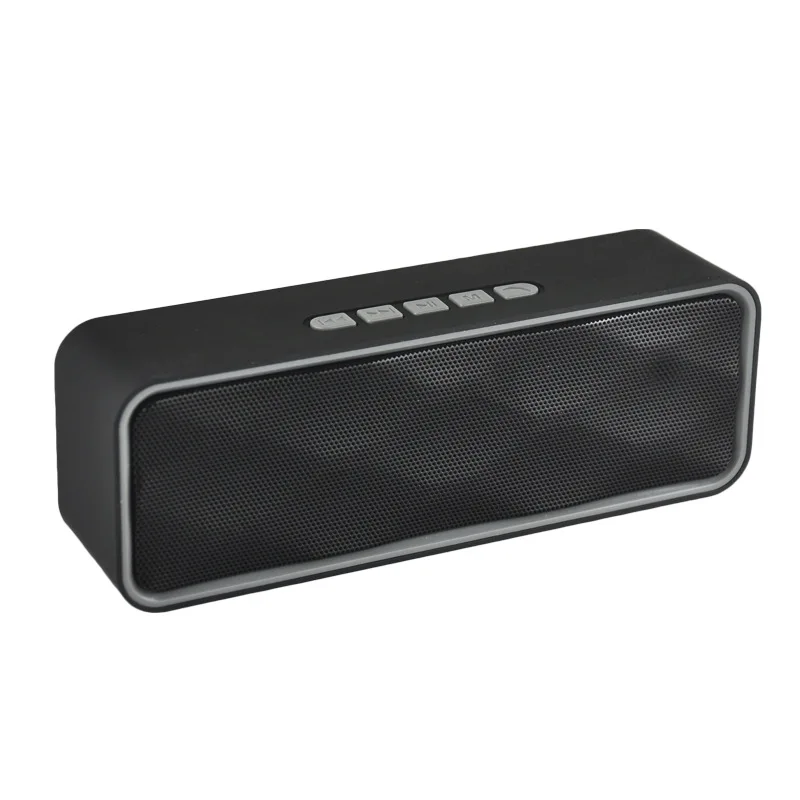 FUU открытый беспроводной Bluetooth сабвуферный мини-динамик портативный стерео Поддержка FM/TF карты мобильный телефон автомобильный портативный сабвуфер - Цвет: Gray
