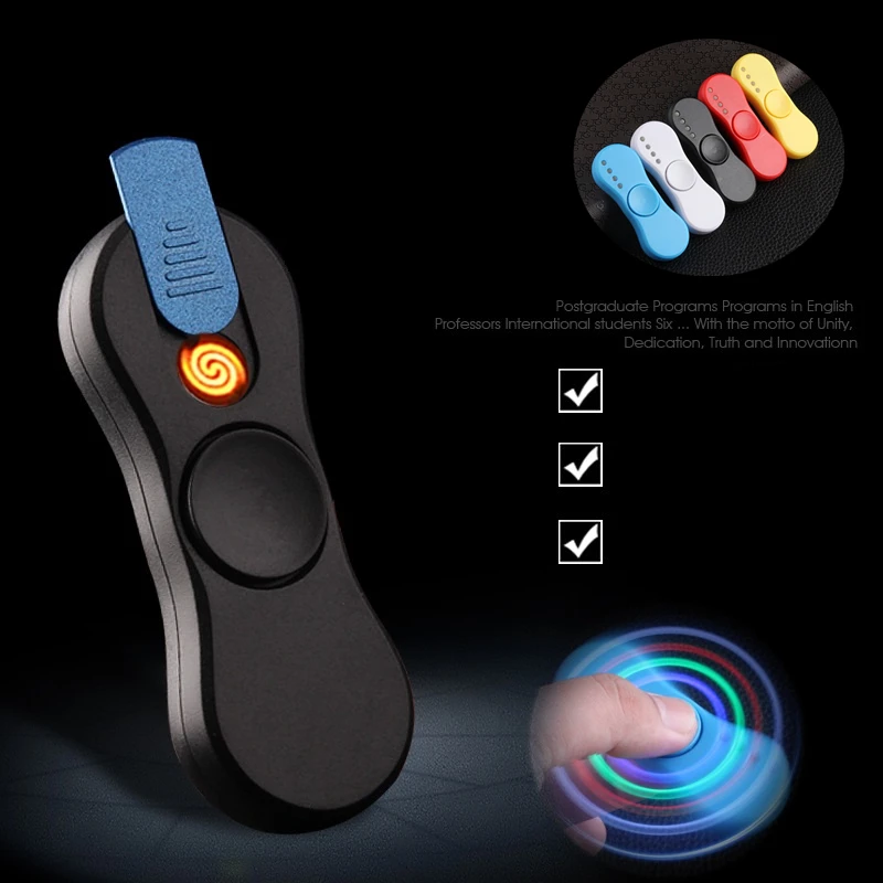 Fidget Spinner электронная USB Зажигалка ручной Спиннер Вольфрам турбо зажигалка с