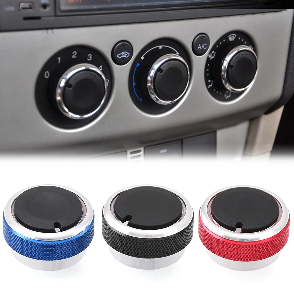 

3pcs/Set 4 Colors Car AC Knob Aluminum alloy Air Conditioning Heat Control Switch Accessories Suitable For Ford For Focus