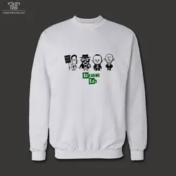 Breaking Bad группы Q мультфильм рисунок унисекс 360gsm 10.3 унц. пуловер Толстовка 82% хлопок с начесом внутри Бесплатная доставка