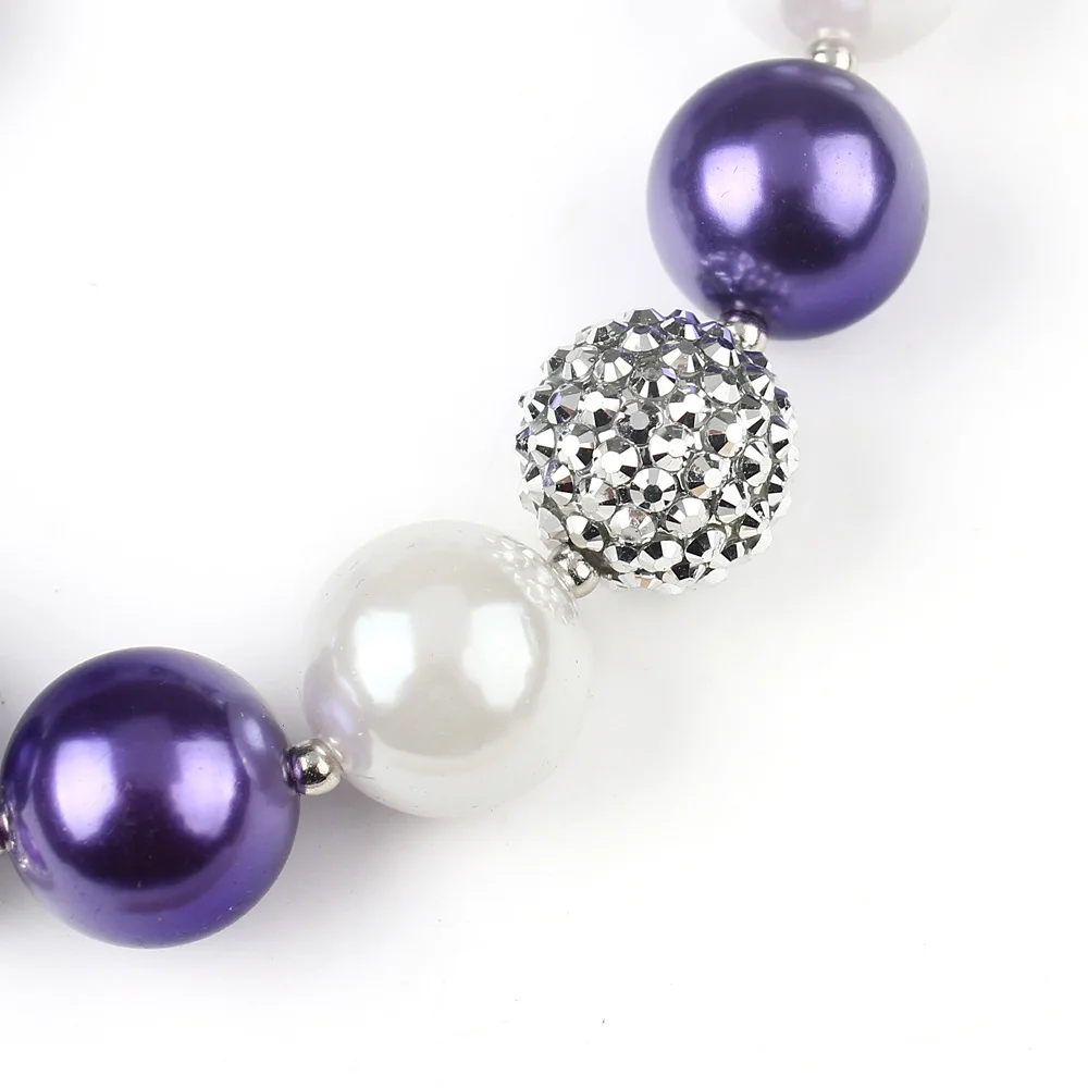 Детское массивное ожерелье Софии из жевательной резинки фиолетовое Кристальное ожерелье с кулоном в форме капли воды для детей ювелирное изделие на Хэллоуин подарок