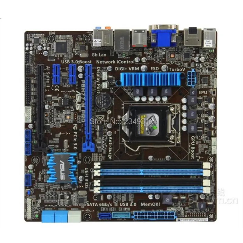 

For ASUS P8H77-M PRO Original Desktop Motherboard H77 Socket LGA 1155 For i3 i5 i7 DDR3 32G SATA3 USB3.0 uATX