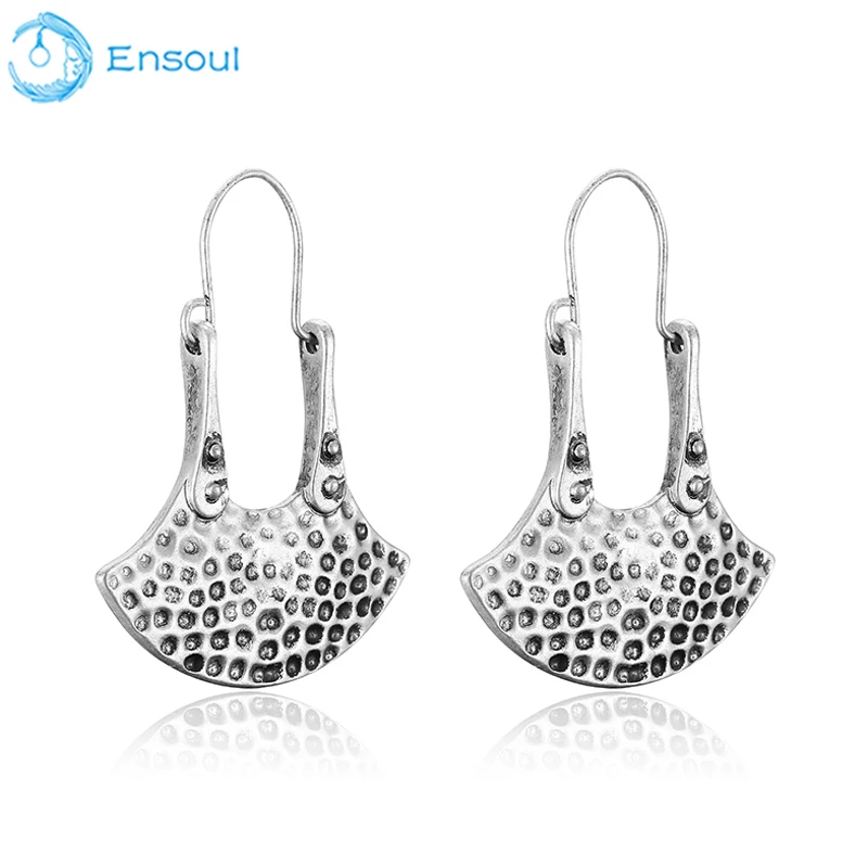 

ENSOUL New Style Alloy Round Pendant Hook Earrings Vintage For Women Fashion Elegance Classic Trendy Hanging Earrings
