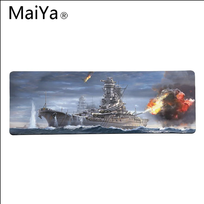 Maiya высокое качество World of Warships DIY дизайн игровой с узором коврик для мыши резиновый ПК компьютерный игровой коврик - Цвет: Lock Edge 30x80cm