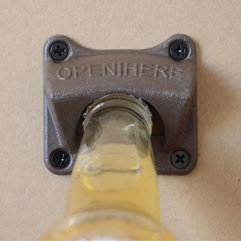Metal Retro Wall Mounted Wall Hanging Bottle Opener Beer Opener Tool