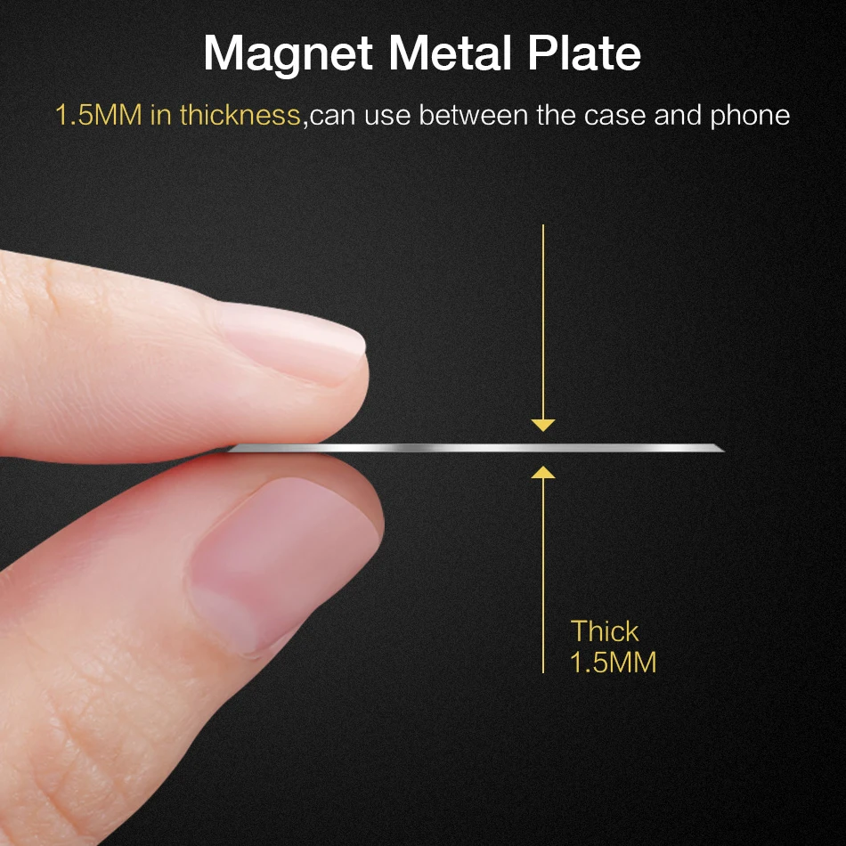 Металлическое покрытие, наклейки на магните, автомобильный держатель для телефона Xiaomi Huawei, Универсальная металлическая пластина для крепления, магнитный держатель для iPhone 7