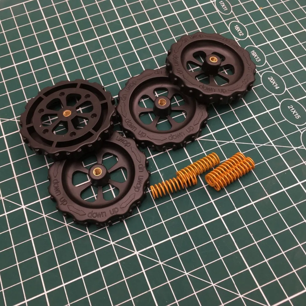 1 مجموعة M4 الإبهام مستوى الجوز التسوية مقبض و الينابيع عدة ل CR-10/اندر 3/3 S 3D طابعة 1 مجموعة M4 الإبهام مستوى الجوز التسوية مقبض و الينابيع عدة ل CR-10/اندر 3/3 S 3D طابعة