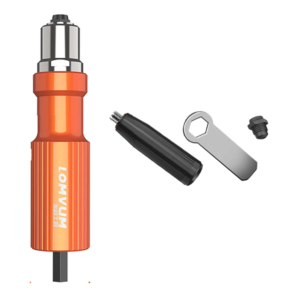 

Electric Insert Rivet Nut Gun Tool Cordless Adaptor Nozzle Riveted Pneumatic Blind Rivet Adapter Pop Riveting Drill