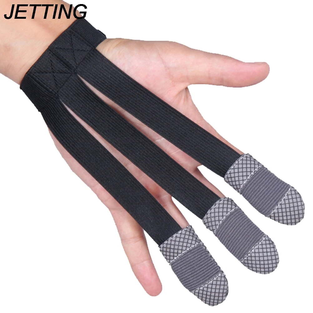 

HOT 1Pc Archery Gear Three-finger Shooting glove Hunting Protective Driving Gloves Grey finger Outdoor