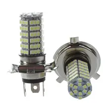 2 PCS Hiper Farol AUTO Lâmpada H4 102 LED 3528 SMD Luz DC 12 V Branco