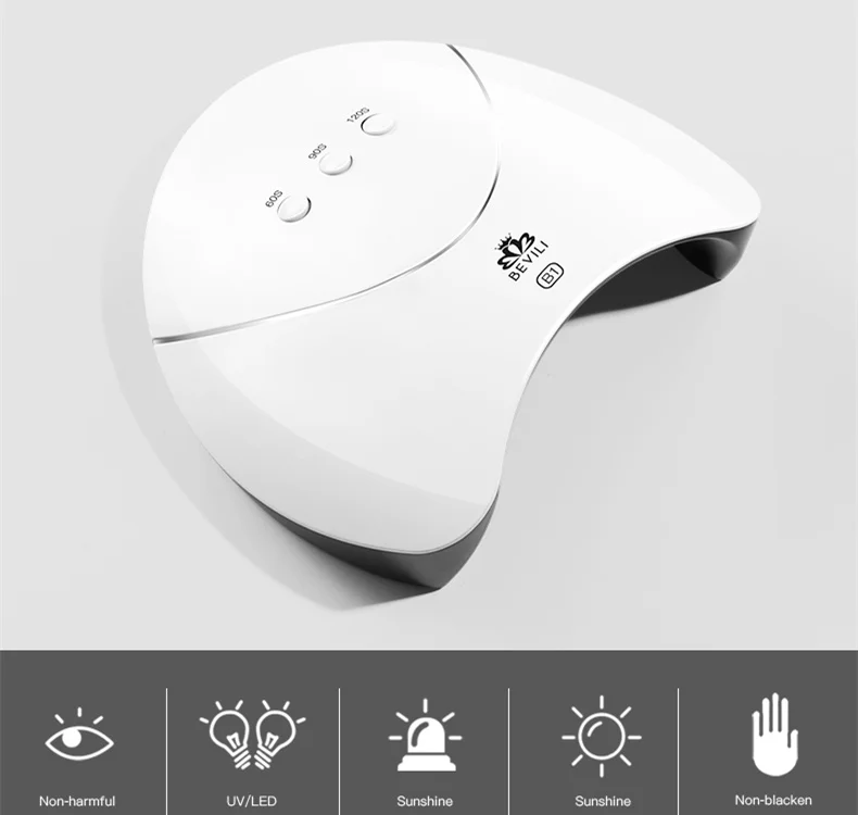 Panda Сушилка для ногтей 36 Вт УФ светодиодный лампа для ногтей умный датчик 60/90/120s установка времени машина для отверждения УФ-гель для ногтей USB разъем