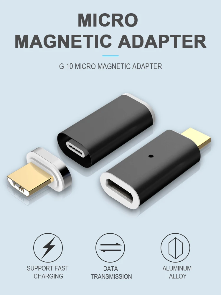 Адаптер Micro Usb GREENPORT магнитное зарядное устройство типа C конвертер для Samsung iPhone