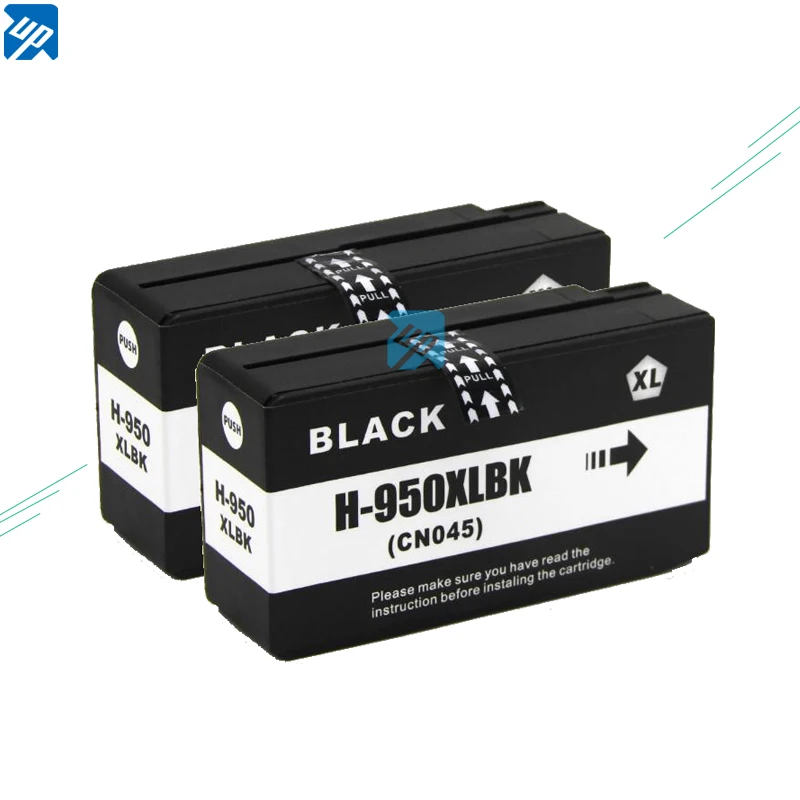 UP brand 2pcs Compatible for HP 950XL (CN045AE) Black Ink Cartridge for HP Officejet Pro 8600
