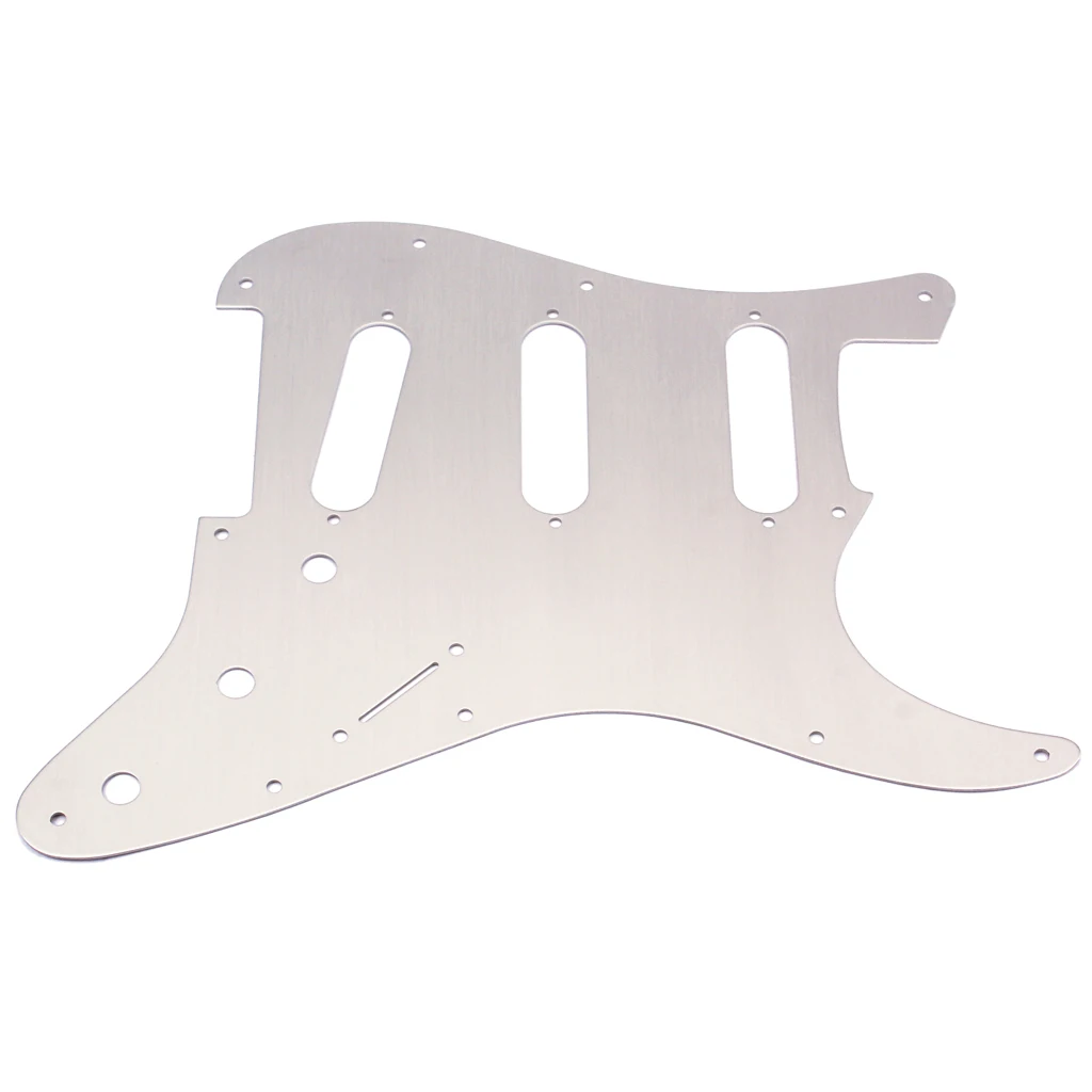 Aluminum Alloy SSS Guitar Pickguard Scratch Plate Pickups for ST Electric Guitar Accessories Silver