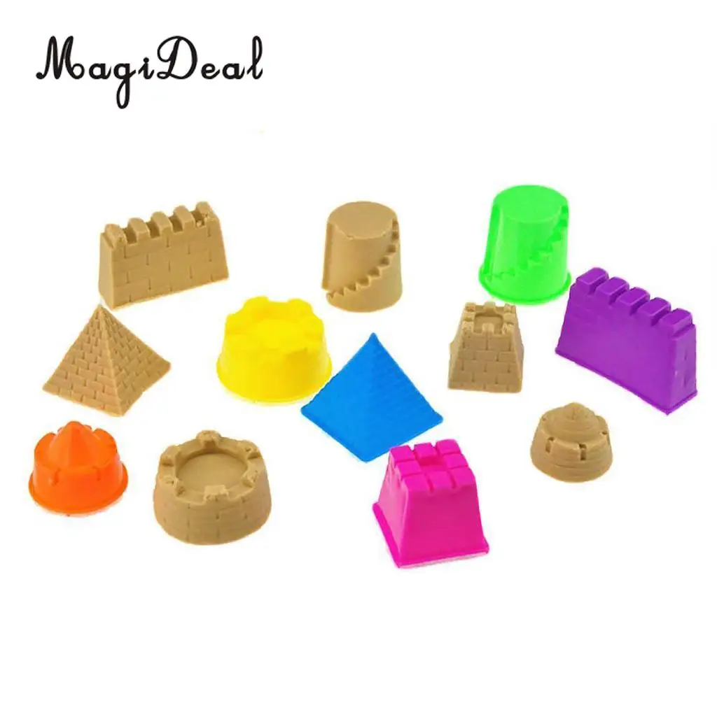 MagiDeal 6Pcs/Pack  Assorted Sand Clay Mold for Children Educational Play Sand Castle Beach Seaside DIY Bath Toys Great Gift