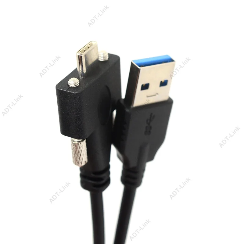 USB 3.0 إلى USB 3.1 نوع-c ماكينة كابلات الليلية كاميرا صناعية USB-C مع مسامير قفل ل IDS Ximea التصوير مصدر كاميرا