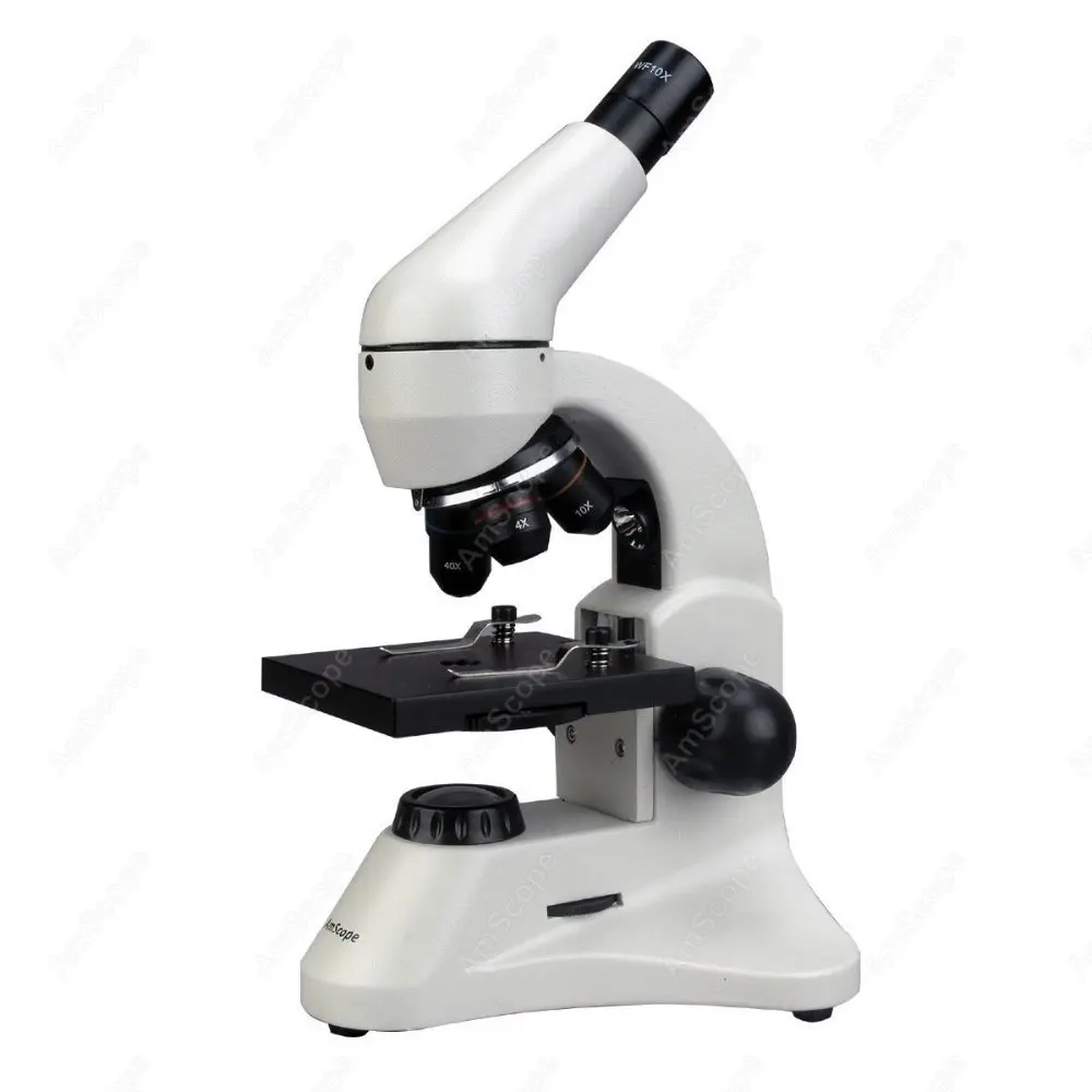 

Student Compound Microscope--AmScope Supplies 40X-1000X Dual Light Student Compound Microscope with Batteries and Slide Set