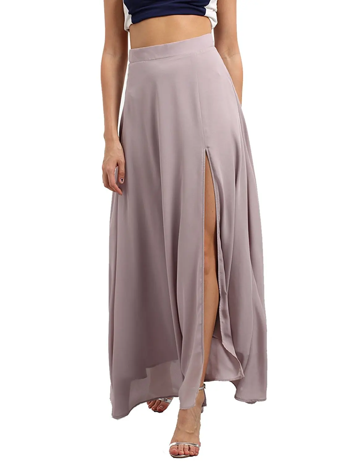 Chiffon Maxi Skirt Ladies Plus 