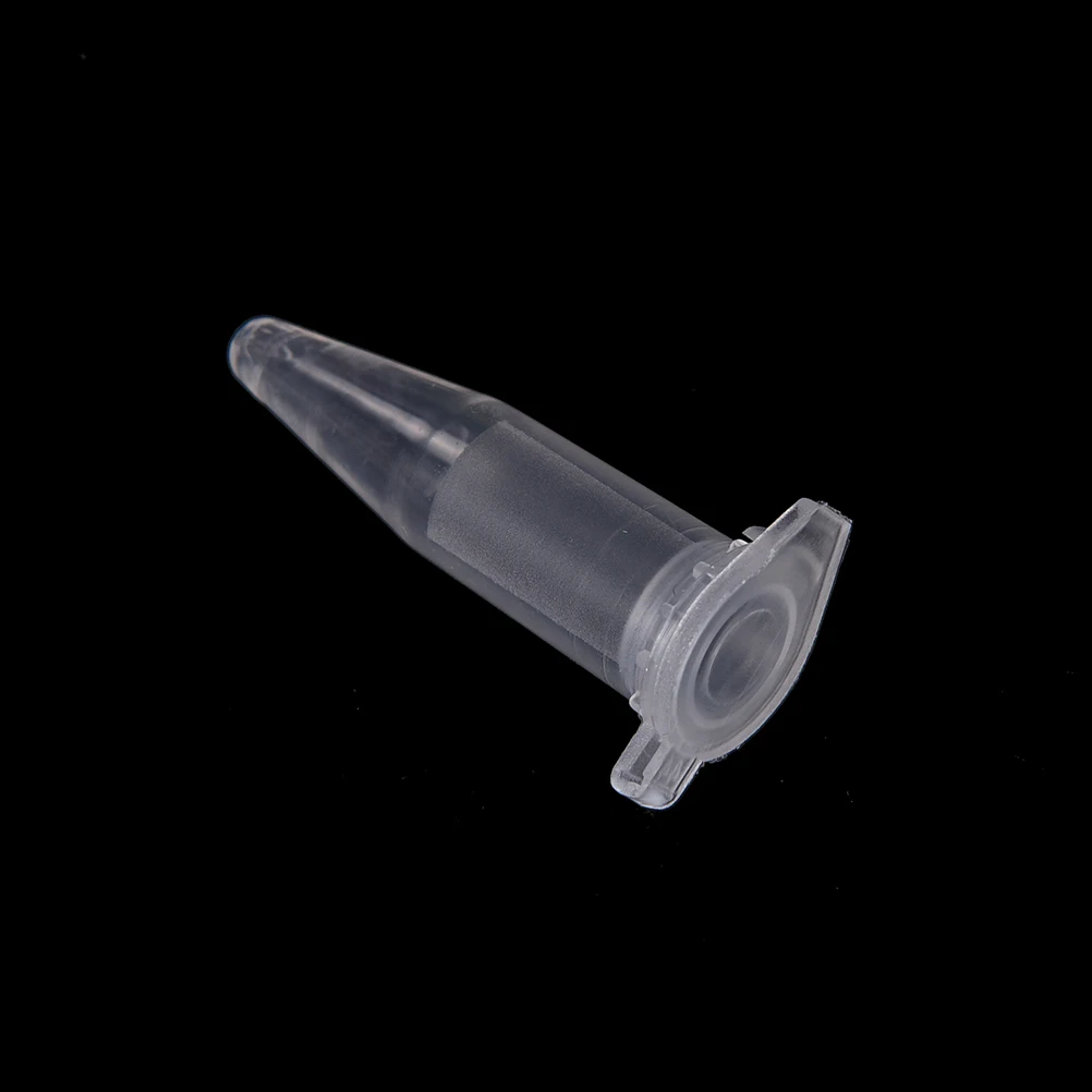50 шт. 1,5 мл прозрачные белые печатные пластиковые центрифужные трубки с прикрепленными колпачками лабораторные принадлежности Доступное круглое дно