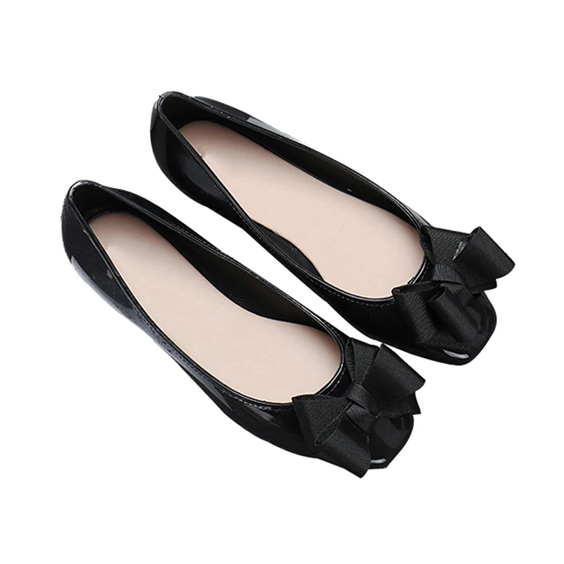 

Women Flats 2019 New Arrival PU Sweet Bowknot Flat Women Loafers Fashion Square Toe Slip on Antiskid Outdoor Soft Casual Shoes