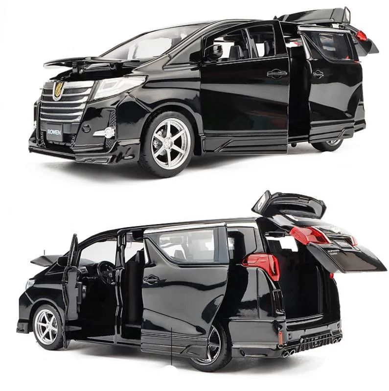 Beste Hoge simulatie toyota Alphard MPV 132 schaal lichtmetalen pull back car toy, collectie model, gratis verzending