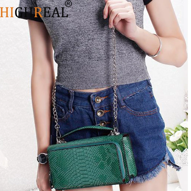 حقيبة أنيقة جلد طبيعي المرأة صغيرة سلسلة الكتف الفاصل سيدة Crossbody حقيبة محفظة الأزياء اعوج الإناث حقيبة ساعي