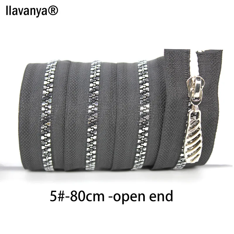 2pcs 5#-80cm Plastic Zipper Open End Silder Black Ribbon Zinc Alloy Home Textile Zippers Zip Long Crafts In Stock | Дом и сад