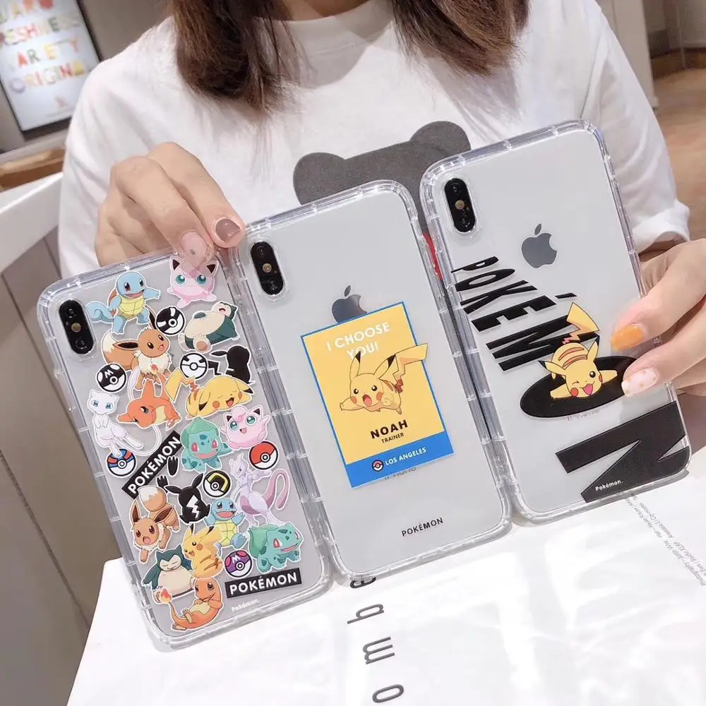 

For iphone XR XSMAX and other models of apple air cushion phone case, cartoon Pikachu pattern fashion cute